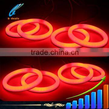 2015 CE certificate 12V 80mm red color car lights led angel eyes for Lada head lighting