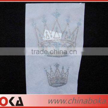 New arrival latest design Fashion royal hot fix rhinestone motif for garment