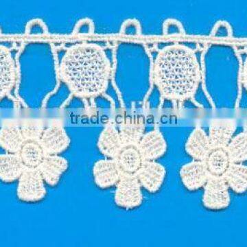 nice flower design embroidery cotton lace