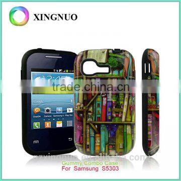 Wholesale PC TPU Custom Printed Mobile Phone Case for samsung S5303 Y PLUS