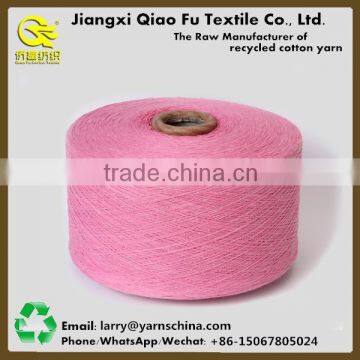 2016 High Quality Recycled Blended Cotton Polyester Yarn Dyed Yarn for Knitting and Weaving with Free Sample