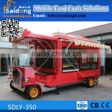 OEM mobile fast food vending trailer mobile restaurant van with CE