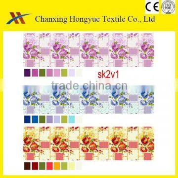 2014 new designs Polyester brushed pigment printed fabric for bed sheet,mattress,curtain