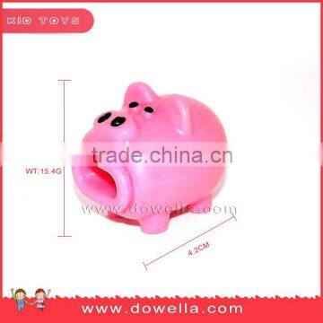 squeezable little funny pig toy, shape squeezable toy custom anti stress toy