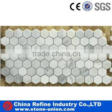 White Marble Stone Hexagon Mosaic