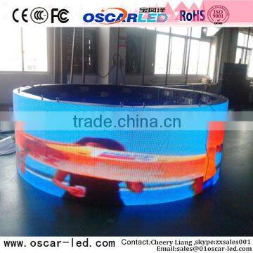 large curve led big screen display indoor commercial led shopping mall video screen led p6 advertising video display