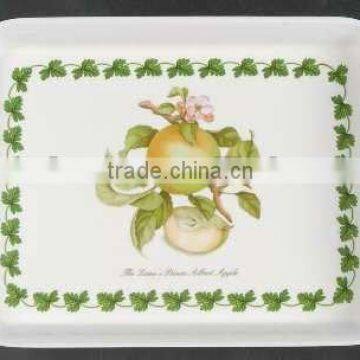 Decorative Melamine tray with handles