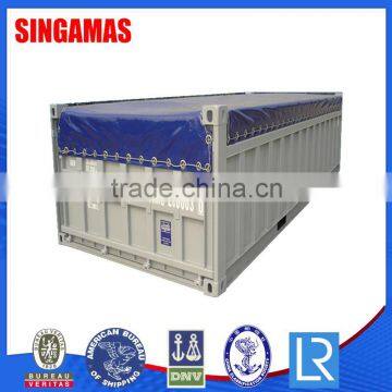 mytext 20ft half height tarpaulin open top containers