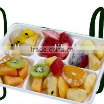 100% Biodegradable Microwavable 5 Compartment School Lunch Tray