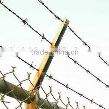 chain link fence top barbed wire from china factory