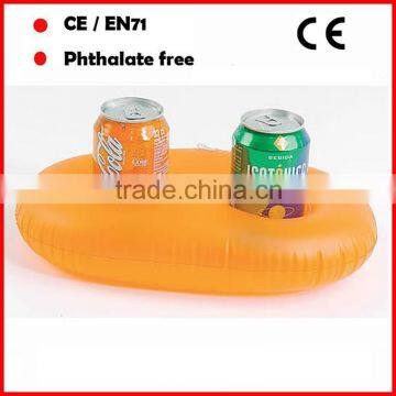 two hole inflatable floating cup holder for promotional