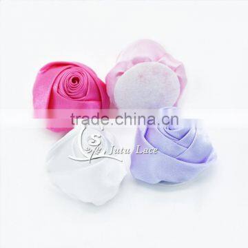 Rolled Satin Rosette for Headbands or Hair Clips - Supplies photo-3