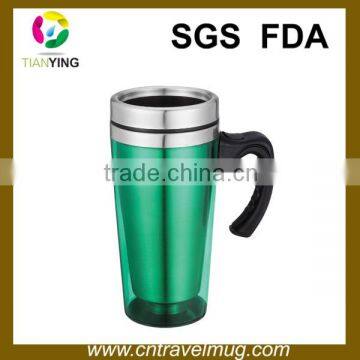 stainless steel mugs with handle and lid 16OZ