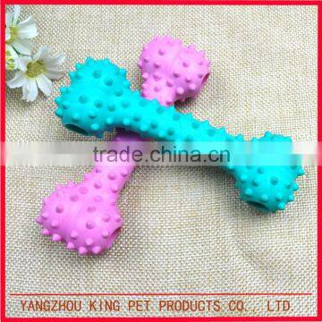 Factory wholesale rubber dog food pet toy bone for playing and training