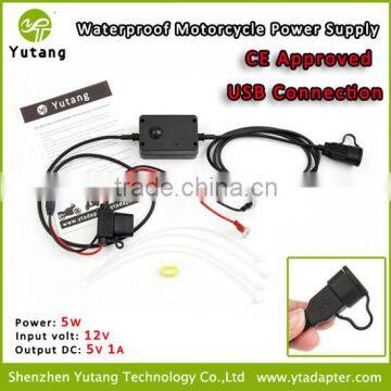 5W 12V Waterproof USB Universal Phone Charger 5V 1A 2A for Motorcycles