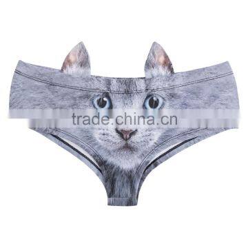 High Quality 3D Print Polyester Custom Mature Women Sexy Panties