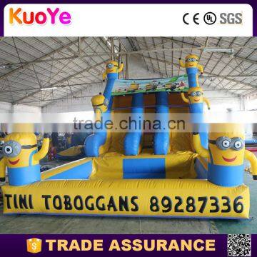 giant minions inflatable water slide,inflatable silde with pool,cheap inflatable water slides