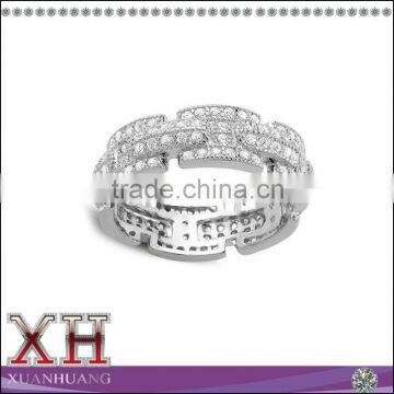 Panyu Factory Sterling Silver Micropave Cubic Zirconia Finger Ring