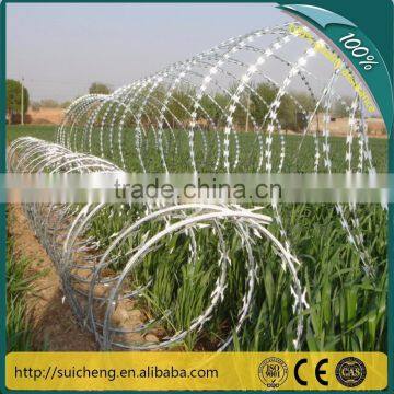 Razor Barbed Wire Manufacturers China/Galvanized Razor Barbed Wire/Concertina Razor Barbed Wire for Sale(Factory)