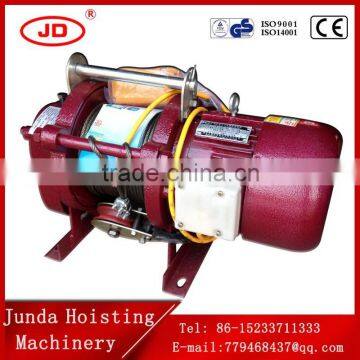 Junda small crane lifting equipement 380V 500KG-1000KG KCD type wire rope electric crane hoist for construction