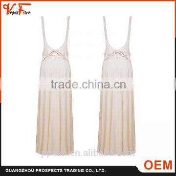 New fashion latest design OEM Custom summer fitted beige color spaghetti strap knitted women sexy dress                        
                                                Quality Choice