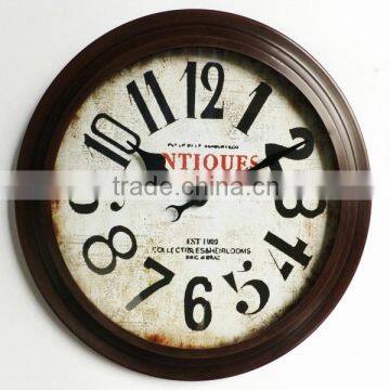 Dia 53 cm Country Style Round Metal Wall Clock, Rustic Wall Clock