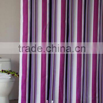 Popular cotton hooks polyester textile shower curtain