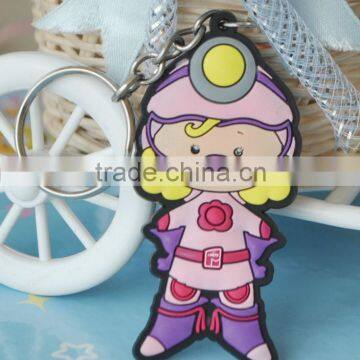 2D/3D custom pvc soft Flexible Keychain rubber keyring