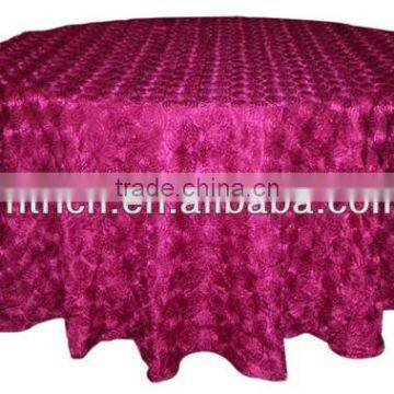 Gorgeous satin rose table cloth for wedding
