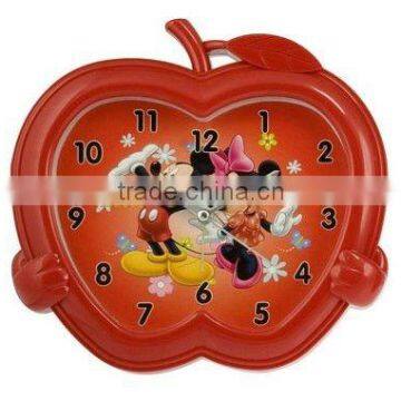 cartoon desk & wall dual purpose analog alarm clock