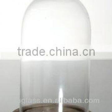 Clear glass bell jar cloche