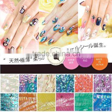 Natural abalone paua shell nail art shell paper nail art shell pattern stickers ZX:CNS11