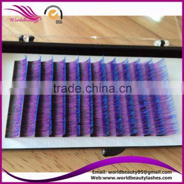 Three tone ombre color individual eyelash extension