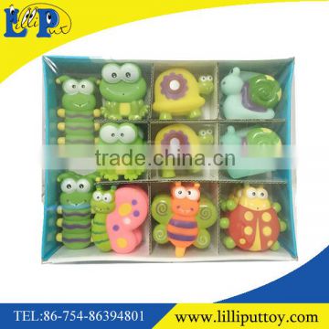 7 styles mini insect bath toy for baby