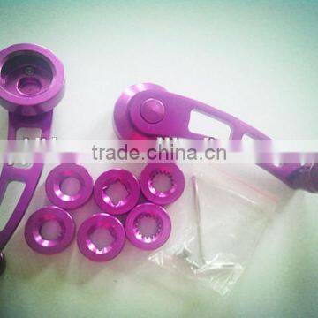Oxidaion color Brushed Aluminum window handle cranks in car