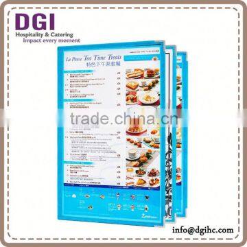 bar menu holder Hong Kong restaurant equipment supplies provided high quality A4 dessert real leather menu cover