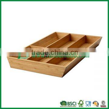 6-section Bamboo Wooden Kitchenware Organizer