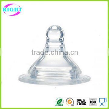 food grade transparent custom silicone baby bottle nipple