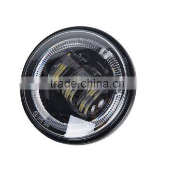 Harley Round 4.5inch Motorcycle LED Fog Lights LED Angel Eyes Fog Lights With DRL Turn Signal Lights RED Demon LED Fog Light photo-3