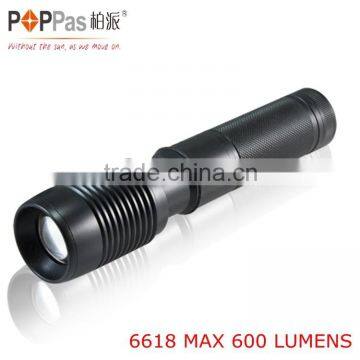 POPPAS 6618 USB power bank rechargeable led flashlight