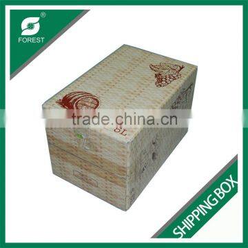 CUSTOM PRINTED SHIPPING BOX FOR WINE BOTTLES TOP AND BOTTOM CORRUGATED BOX FOR GRAPES PACKING photo-5