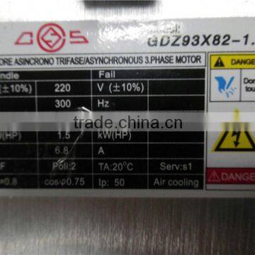Hot Selling GDZ93x82-1.5(220V) Toauto 18000rpm Cnc Spindle Motor 1.5kw Quality Choice photo-5