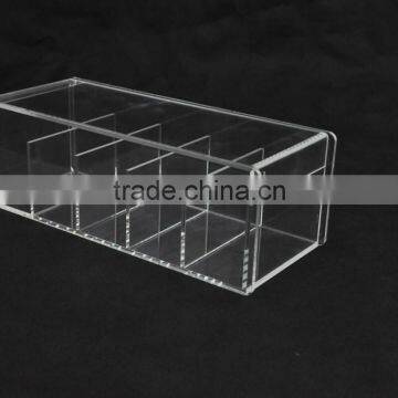 5 Divided Clear Acrylic Cosmetic Storage Box, Acrylic Makeup Storage Display Boxes Cosmetic Makeup Organizer With Lid photo-4