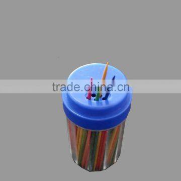 300pcs different colored wooden toothpicks