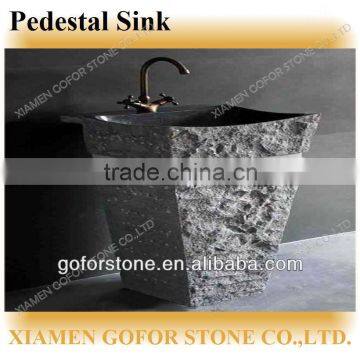 Granite Pedestal Sink Bathroom Freestanding Sink