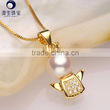 High Quality Perfect Round Freshwater Pearl Pendant