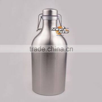 Stainless Steel Beer Growler - 64 oz,Swing Top Beer Growler,Beer Bottle 2L keg homebrew