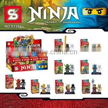 SY282 ninjago 8pcs Jay Cole Lloyd Kai Nya Zane building block sets