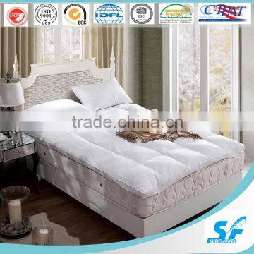 pure cotton vacuum pack fire retardant down feather mattress topper