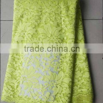 shallow fruit-green africa lace fabric